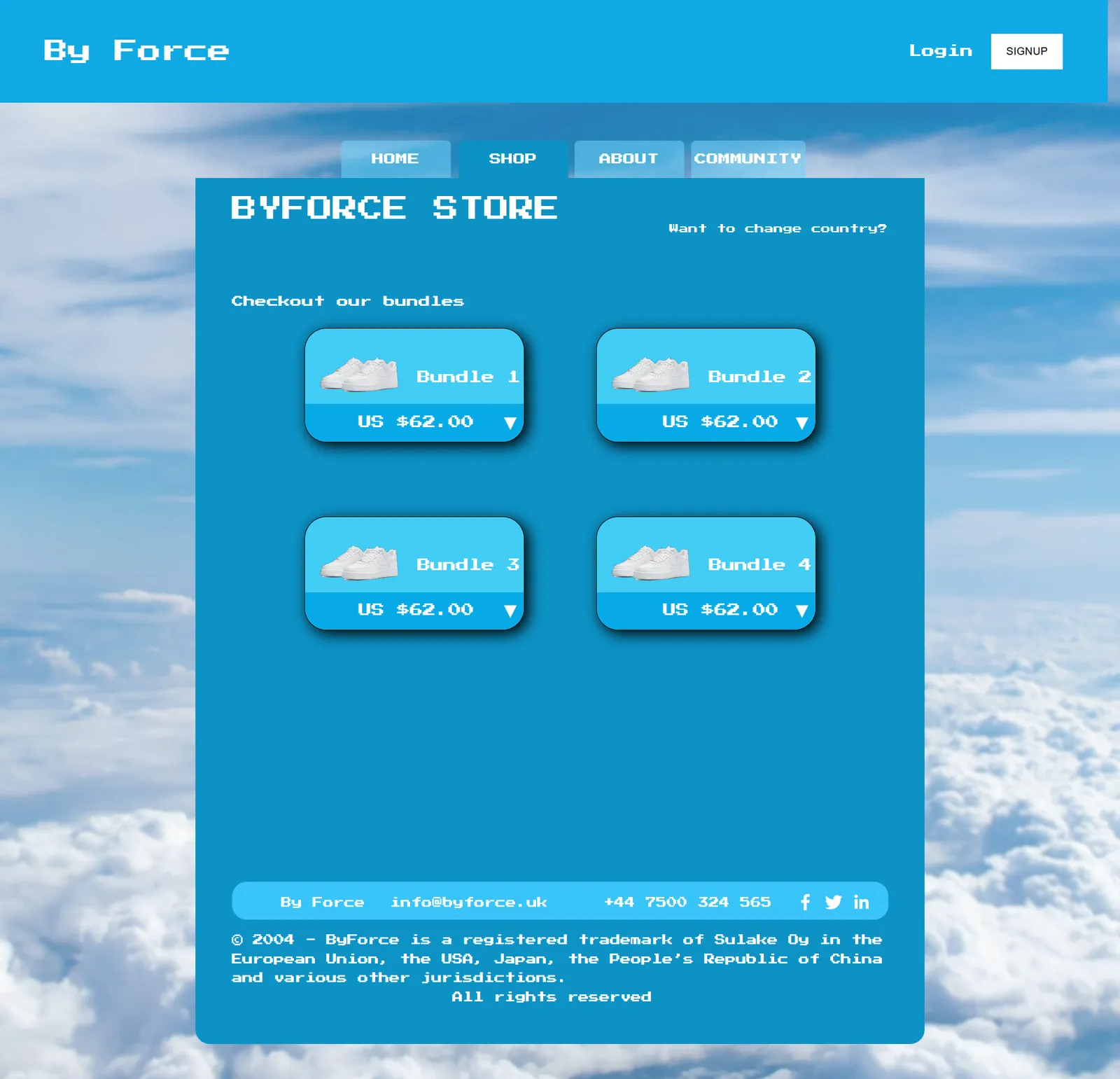 ByForce website, screenshot 2 of 2