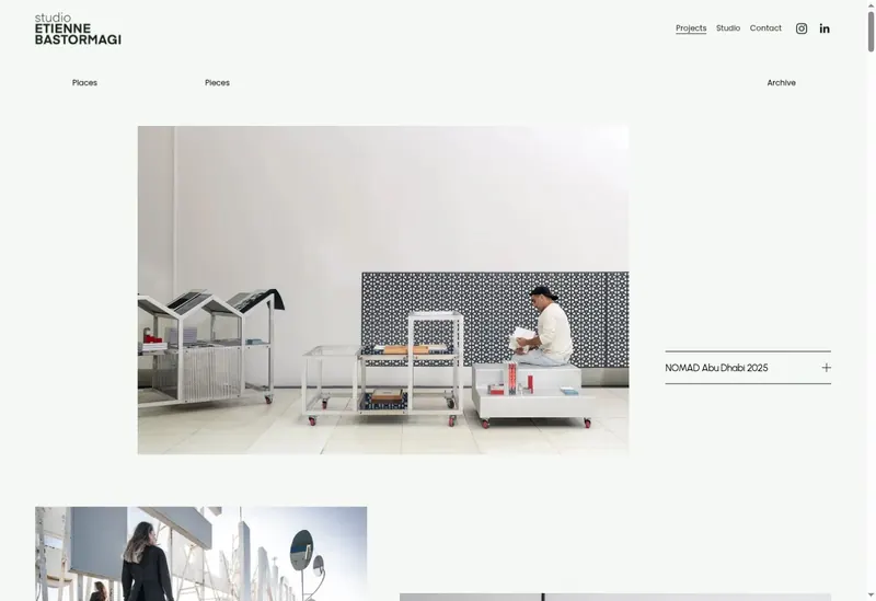 Studio Etienne Bastormagi website, Projects overview