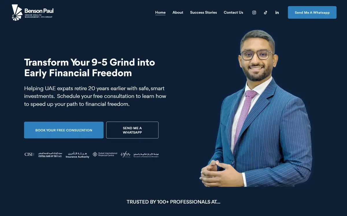 Benson Paul website, screenshot 1 of 1