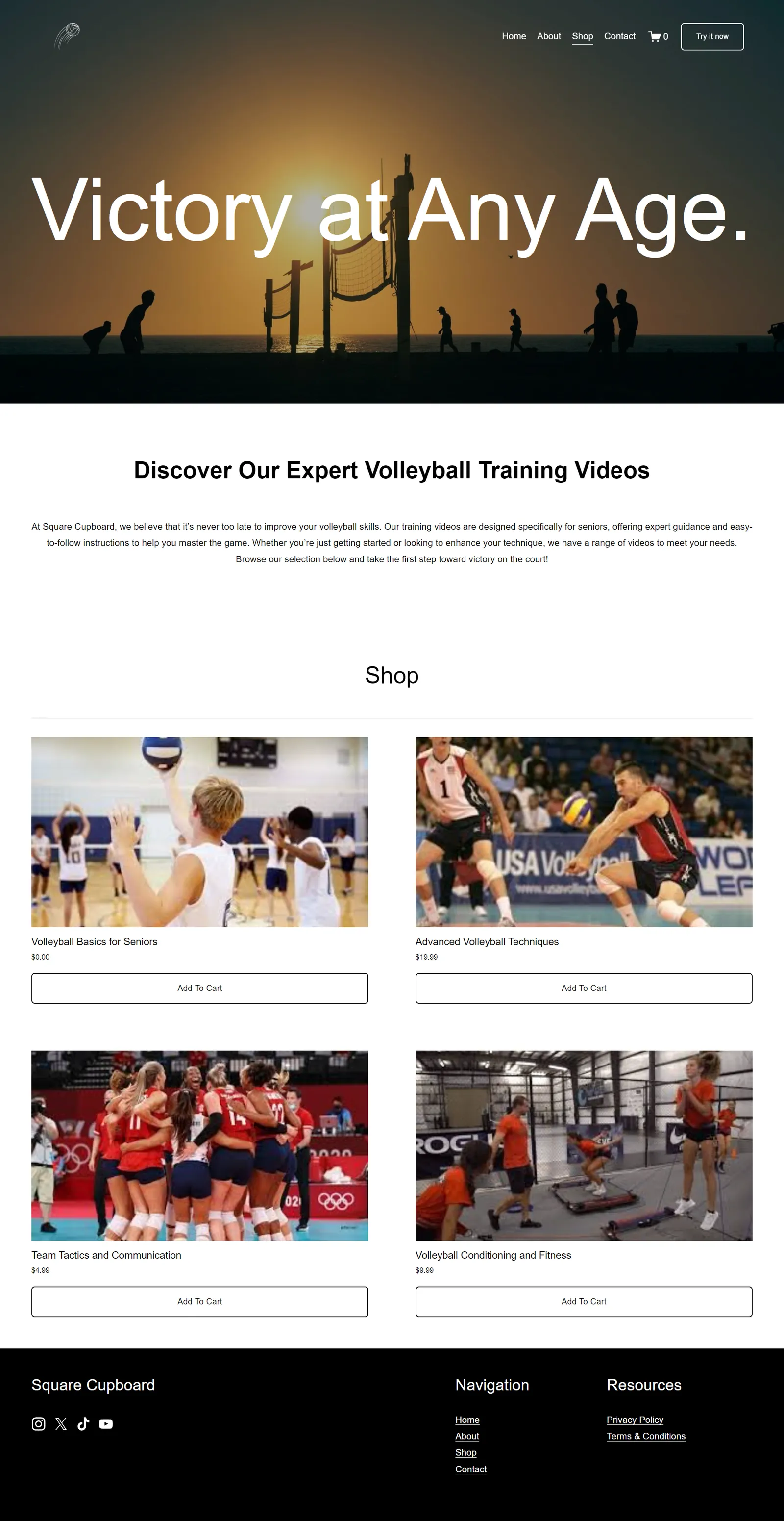 Square Cupboard website, screenshot 3 of 3