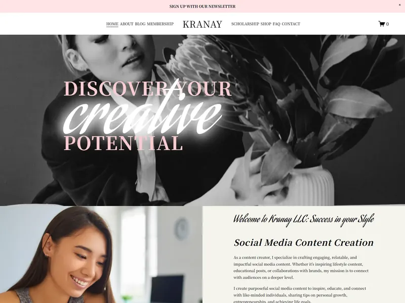 KRANAY website design — screenshot of the redesigned site